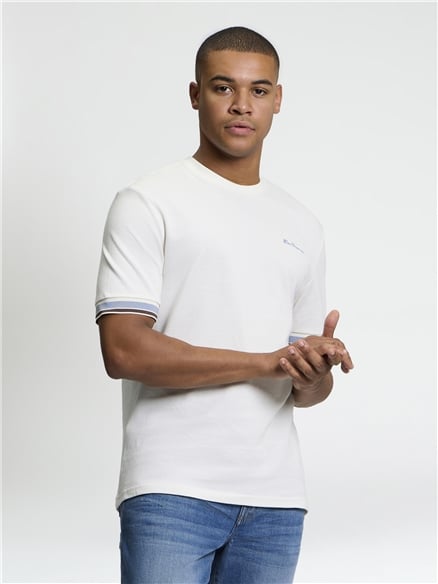 Short Sleeve Textured Tipped Tshirt