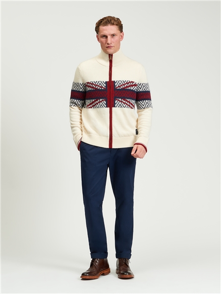 Team GB Union Flag Knitted Track Top