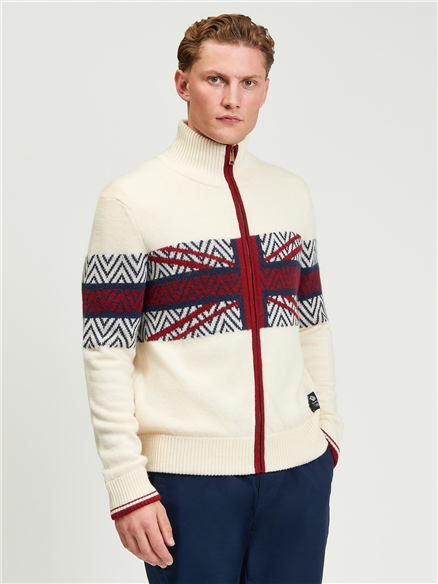 Team GB Union Flag Knitted Track Top