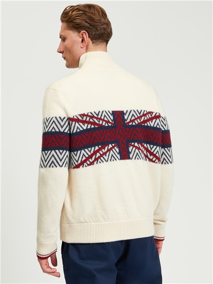 Team GB Union Flag Knitted Track Top