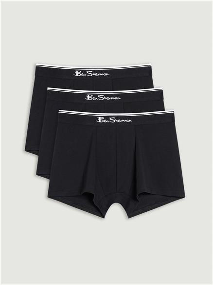 3 Pack Mod Signature Stripe Trunks in Black