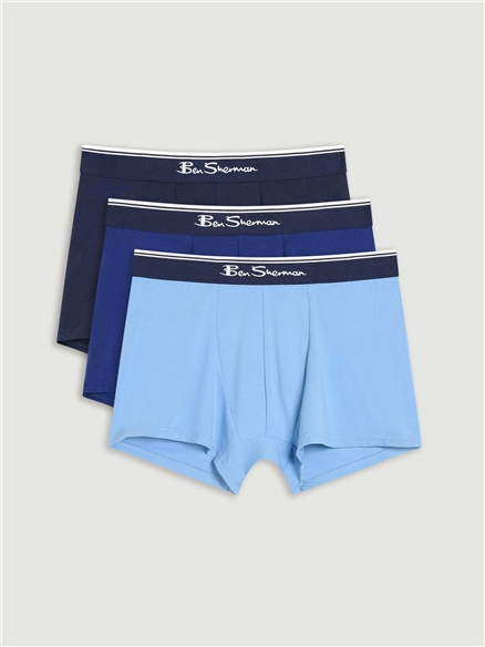 3 Pack Mod Signature Stripe Trunks in Blue