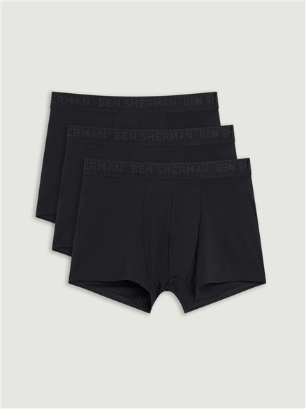 3 Pack Tonal Block Trunks in Black