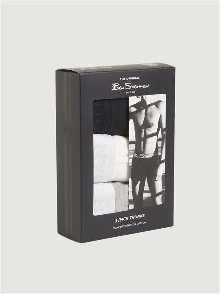 3 Pack Tonal Block Trunks in Assorted