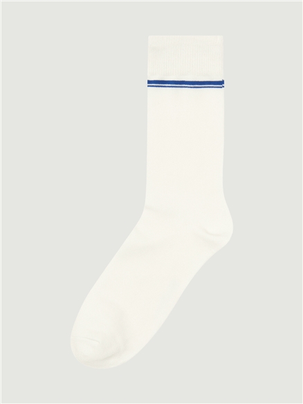 3 Pack Mod Stripe Sock in White
