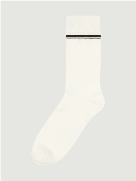 3 Pack Mod Stripe Sock in White
