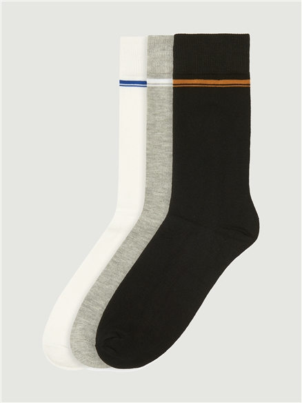 3 Pack Mod Stripe Sock in Assorted