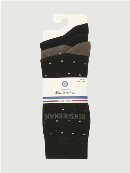 3 Pack Spot Socks in Assorted