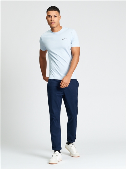Short Sleeve Signature Tshirt in Powder Blue