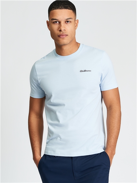 Short Sleeve Signature Tshirt in Powder Blue