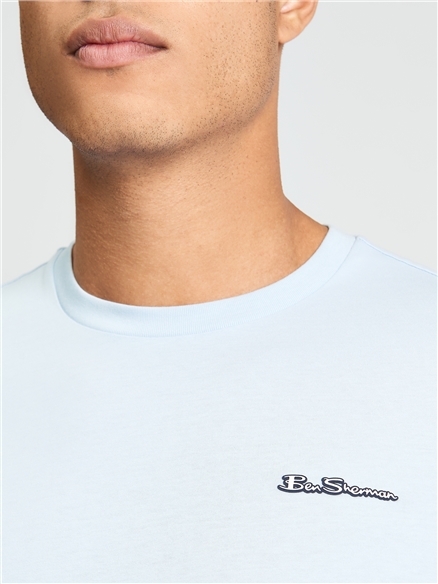 Short Sleeve Signature Tshirt in Powder Blue