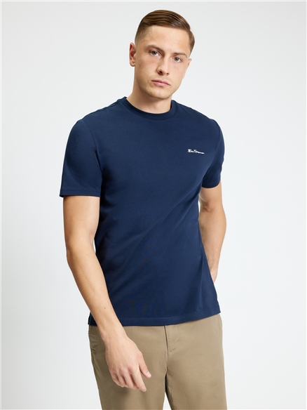 Short Sleeve Signature Tshirt in Dark Navy