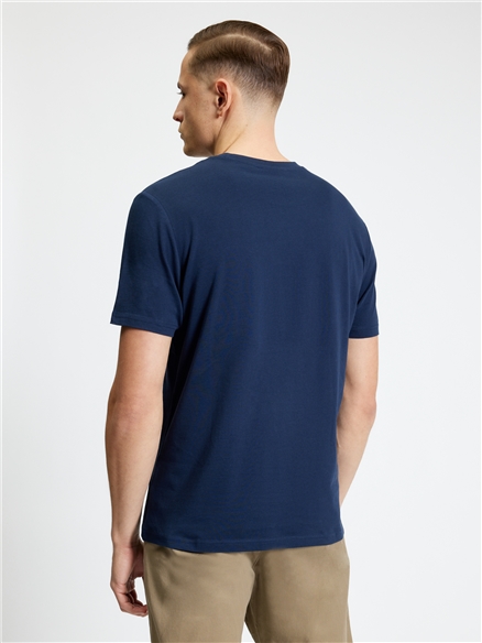 Short Sleeve Signature Tshirt in Dark Navy