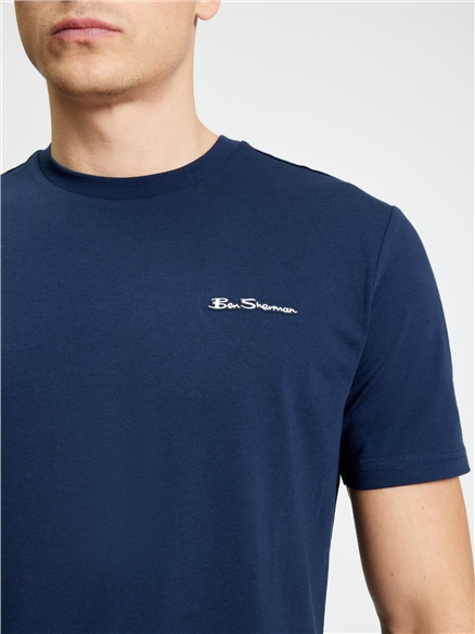 Short Sleeve Signature Tshirt in Dark Navy