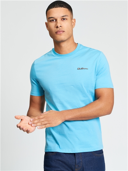 Short Sleeve Signature Tshirt in Blue