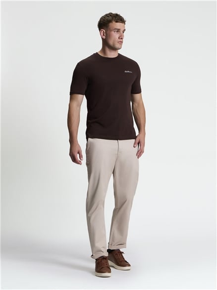 Short Sleeve Signature Tshirt in Dark Brown