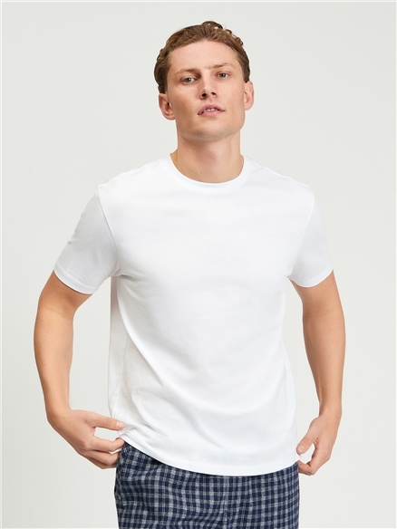 Short Sleeve Jersey Tee in White