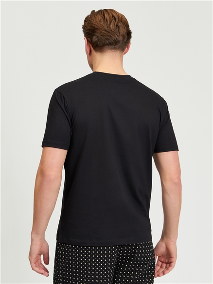 Short Sleeve Jersey Tee in Black