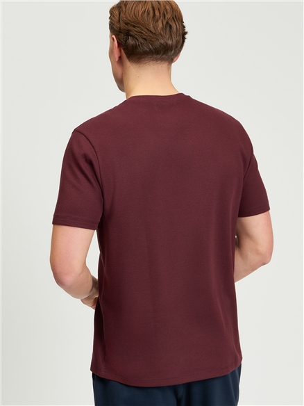 Short Sleeve Waffle Tee in Light Grey