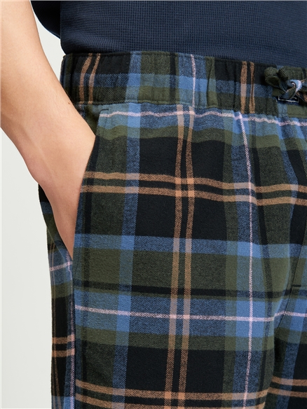 Brushed Oversized Tartan Trouser in Camouflage