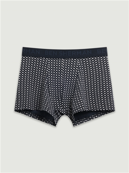 3 Pack Jacquard Logo Geo Print Trunks in Assorted