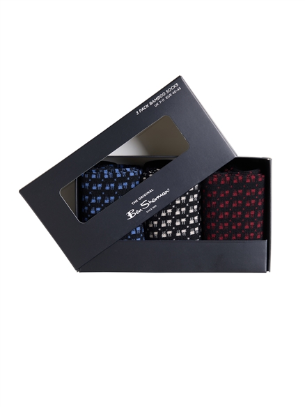 3 Pack Mod Stripe Sock Gift in Assorted