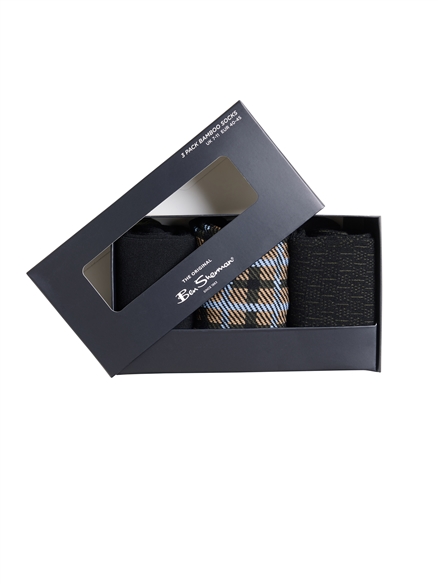 3 Pack Mod Stripe Sock in Khaki