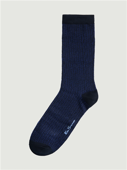 3 Pack Mod Stripe Sock in Cobalt