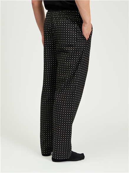 Brushed Mono Print Trouser