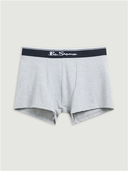 3 Pack Mod Signature Stripe Trunks in Grey Marl