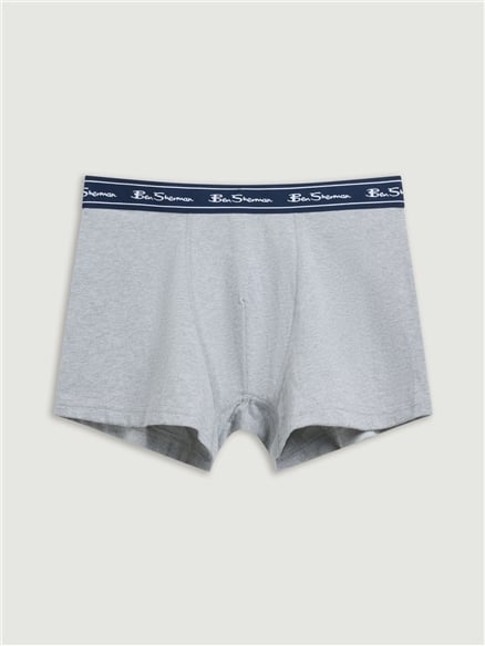 3 Pack Stripe Logo Trunks in Grey