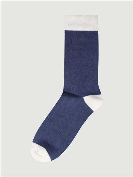 3 PACK SOCKS - SPOT, STRIPE, CHECK in Blue Denim