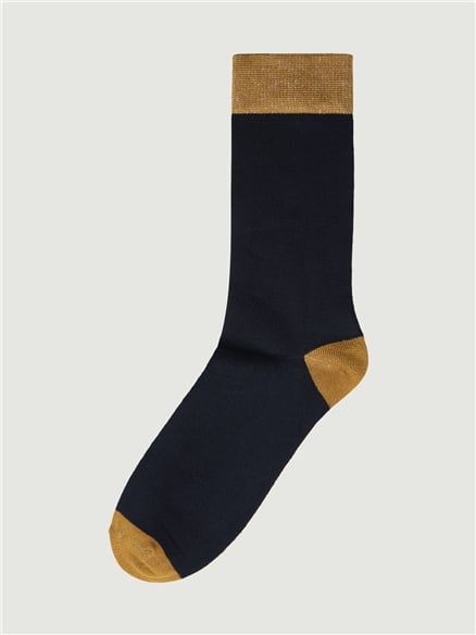 3 PACK SOCKS - BLOCK GEO, STRIPE, CHECK in Blue Denim