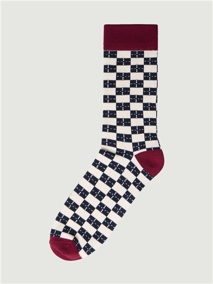 3 Pack Chequerboard Sock in Assorted
