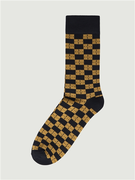 3 Pack Chequerboard Sock in Assorted