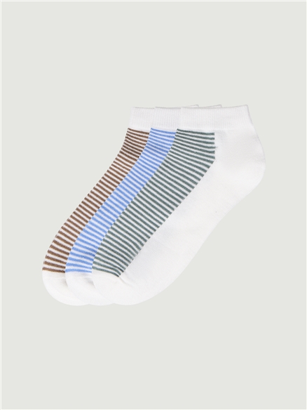 3 pack Striped Trainer Socks