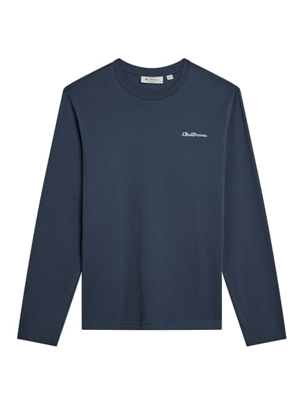Long Sleeve Signature Tshirt in Navy