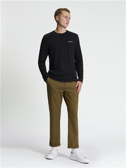 Long Sleeve Signature Tshirt in Black