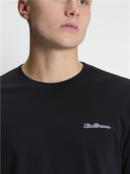 Long Sleeve Signature Tshirt in Black