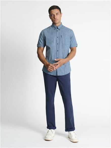 Short Sleeve Mini Mod Check in Green