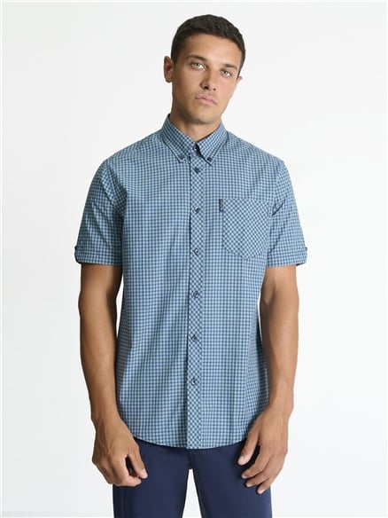 Short Sleeve Mini Mod Check in Green