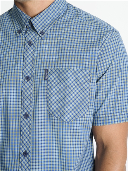 Short Sleeve Mini Mod Check in Green