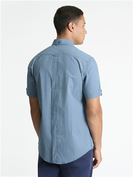 Short Sleeve Mini Mod Check in Green