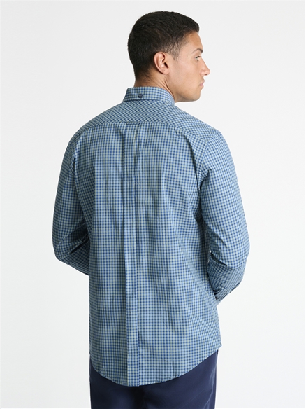 Long Sleeve Mini Mod Check Shirt in Green
