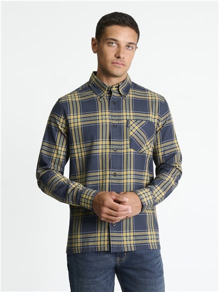 Long Sleeve Grid Check Shirt