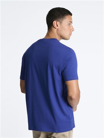 Sound Waves Record Tee in Persian Blue