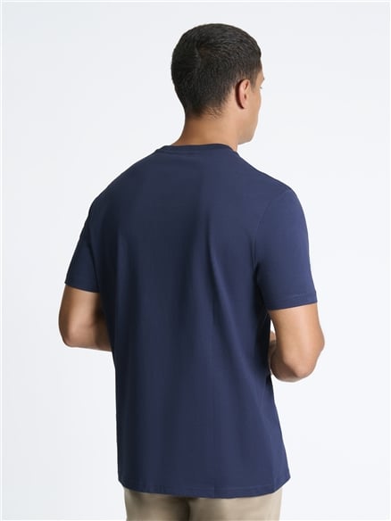 Brand Scooter Tee in Dark Navy