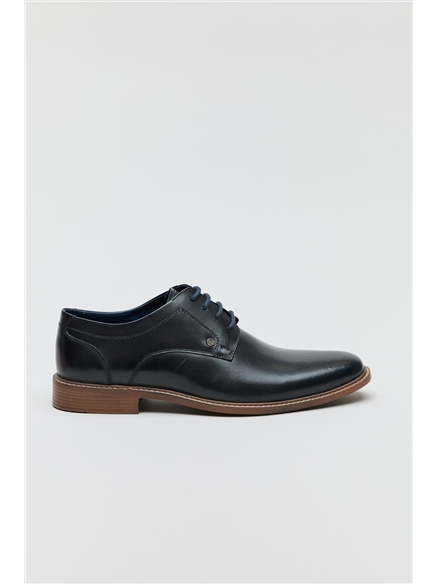 PETHICK SHOE COW BURNISH BLK LEA