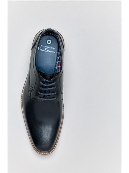 PETHICK SHOE COW BURNISH BLK LEA