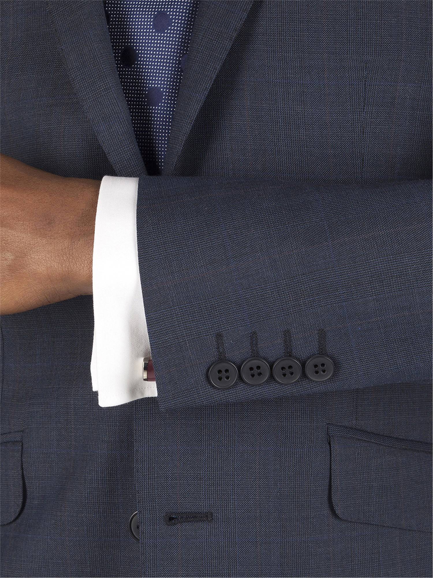  Blue Tonal Check Kings Fit Suit